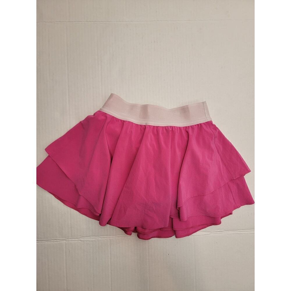 Lululemon Tennis Skirt Skort 4 Court Rival High Rise Pickleball Golf Sonic Pink